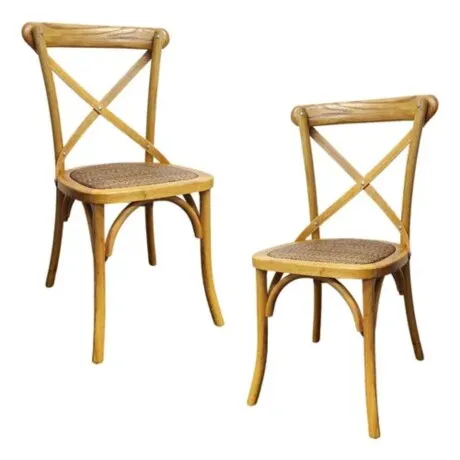 Promo 2 Sillas Vienesa en Madera natural - Sillas, Uruguay | La Cueva Muebles