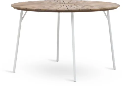 Mesa de jardín BASTRUP Ø120 mad dura/blanco en Multicolor - Muebles para el exterior, Uruguay | JYSK