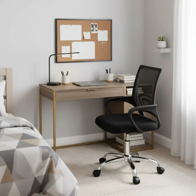 Combo Escritorio + Silla de Oficina - Lux en Negro - Escritorios, Uruguay | Rústico Hogar
