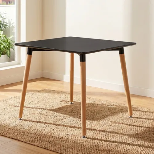 Mesa de Comedor 80 - Danesa - Negro en Negro - Mesas de comedor, Uruguay | Rústico Hogar