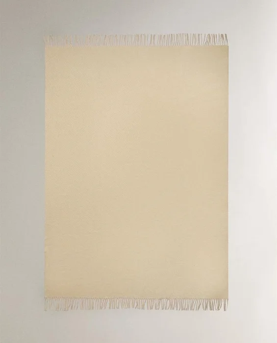 MANTA ESTRUCTURA LISA en Beige - Textiles, Uruguay | Zara Home, vista 2