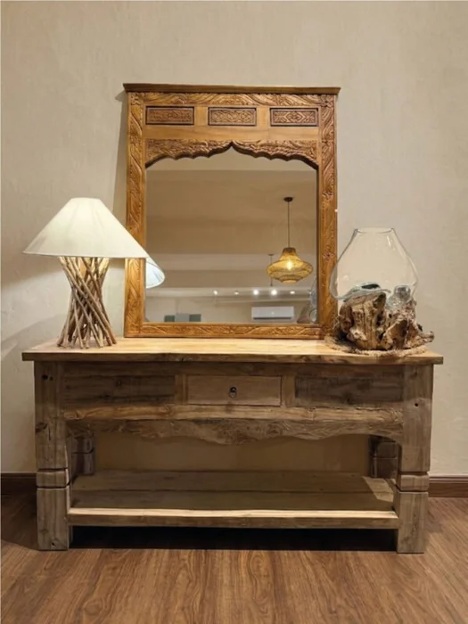 Consola Kuta en Madera natural - Aparadores y recibidores, Uruguay | Balihai