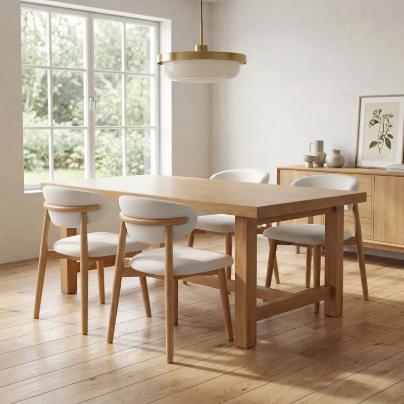 Juego De Comedor 4 Sillas - Caliza Toronto - Origen en Madera natural - Mesas de comedor, Uruguay | Rústico Hogar