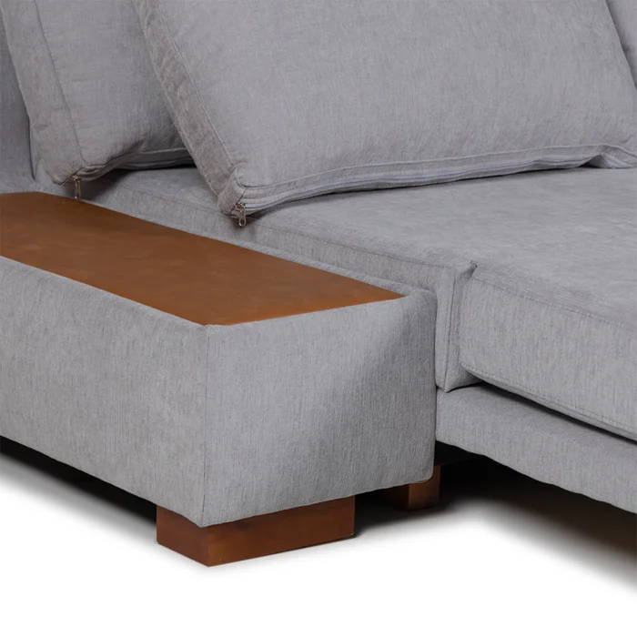 Sofá Cama Niki - Con mesa - Tela Microfibra - 10286 (Gris) en Gris - Sillones y sofás, Uruguay | Nyr, vista 5