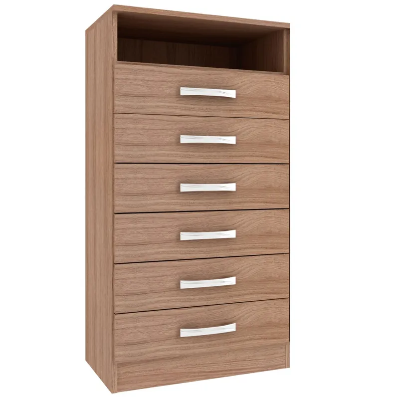 Comoda Cajonera 6 Cajones Espacio Dormitorio Varios Colores en Multicolor - Cómodas, Uruguay | Muebles Express