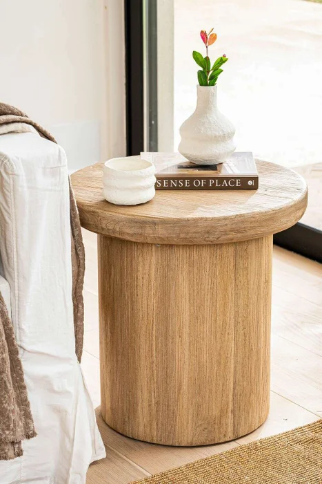 MESA DE COSTADO - OLMO ANTIGUO en Madera natural - Mesas de living, Uruguay | La Iberica, vista 2