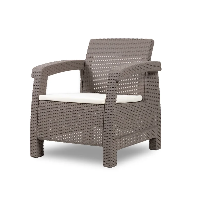 Juego de Jardín Mykonos - 2 butacas y mesa - Greige en Gris - Muebles para el exterior, Uruguay | NYR, vista 3