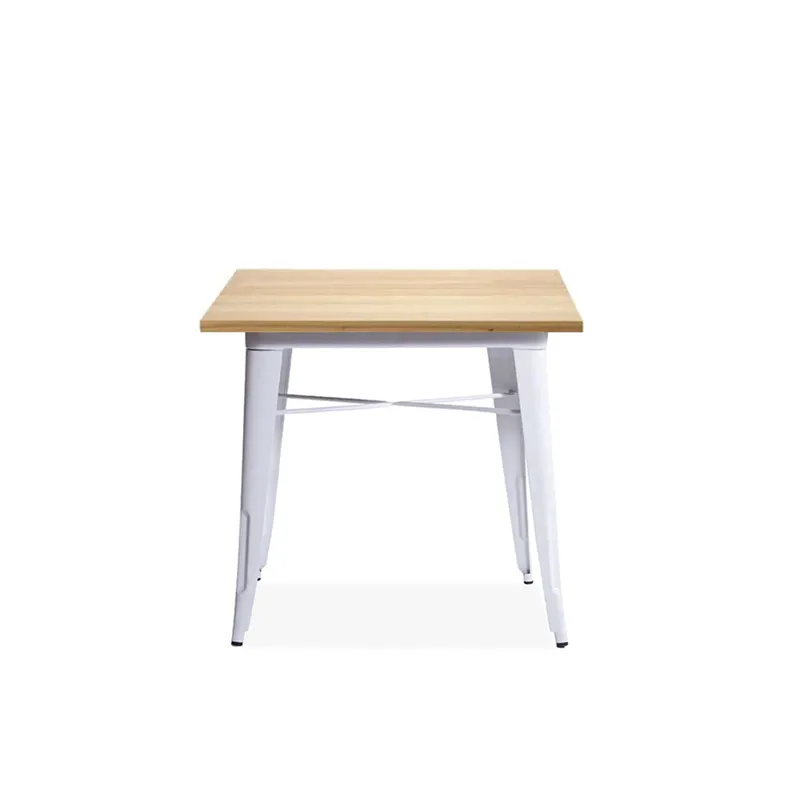 Mesa Tolix 80x80 cm - Blanco en Blanco - Mesas de comedor, Uruguay | Samic