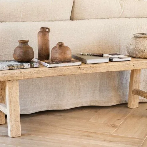 BANCO ISIDRO - OLMO - 1.83 X 35 en Madera natural - Butacas, banquetas y puffs, Uruguay | La Iberica