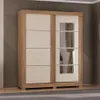 Ropero 2 puertas corredizas con espejo - Blanco en Blanco - Roperos y placares, Uruguay | La Cueva Muebles, vista 2 de 4