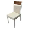 Silla tapizada en tela beige, patas en color blanco - PRODUCTO CON PEQUEÑOS DETALLES. en Madera natural - Sillas, Uruguay | Champagne Home, vista 4 de 5