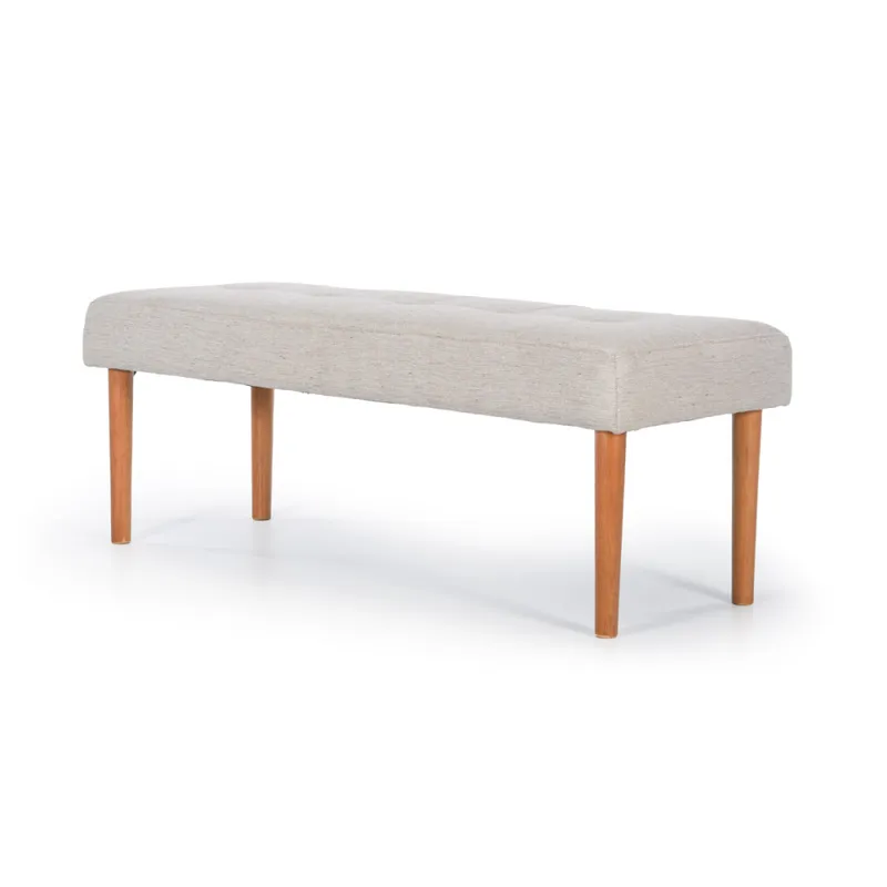 Banqueta Romina - Tela Aquaclean - A fabricar en Beige - Butacas, banquetas y puffs, Uruguay | NYR