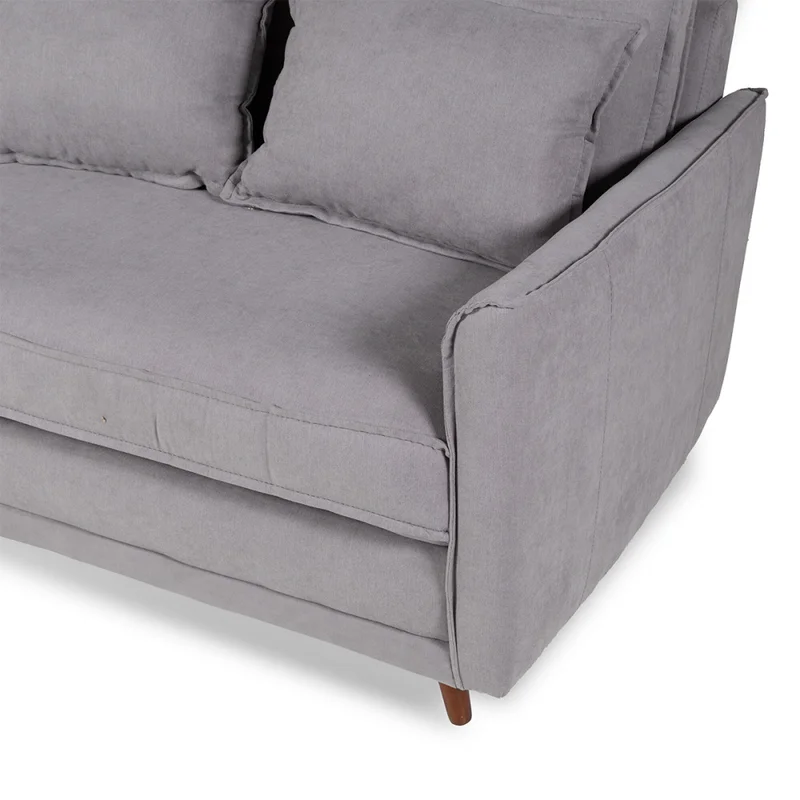 Sofá Realeza - Tela Microfibra - 3 cuerpos - 12074 (Ceniza) en Gris - Sillones y sofás, Uruguay | Nyr, vista 5