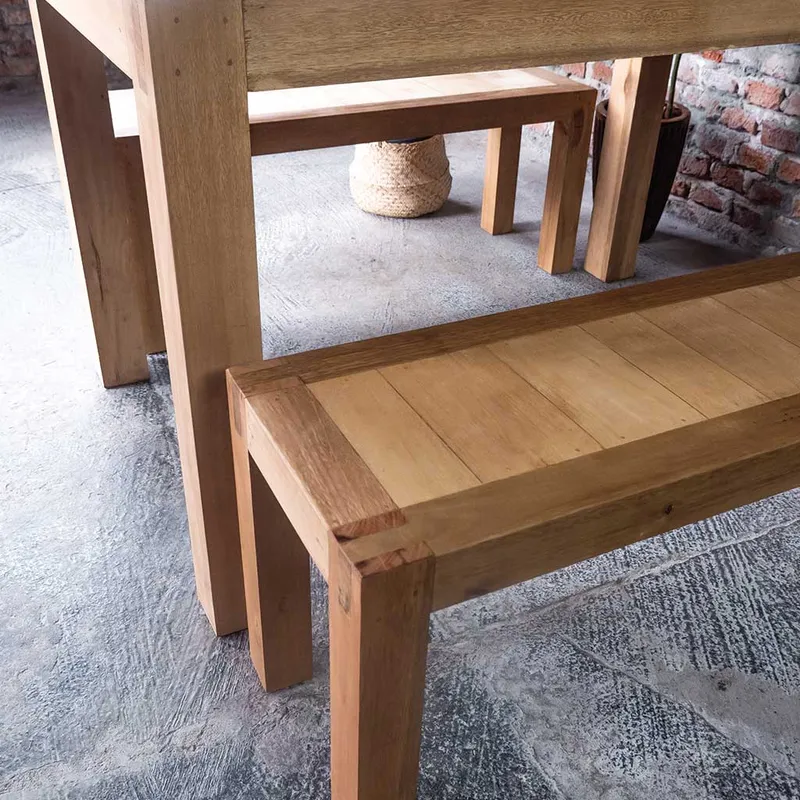 BANCO / PIE DE CAMA GAROPABA 1,08mt en Madera natural - Butacas, banquetas y puffs, Uruguay | Fundamento Muebles