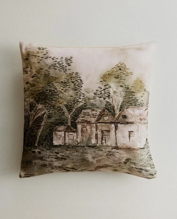 FUNDA COJÍN ESTAMPADO PAISAJE - Textiles, Uruguay | Zara Home