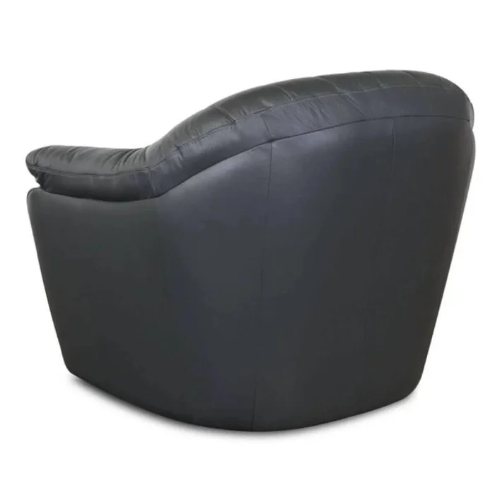 Butaca Giratoria 100% Cuero - Paris - Negro en Negro - Sillones y sofás, Uruguay | Rústico Hogar, vista 3