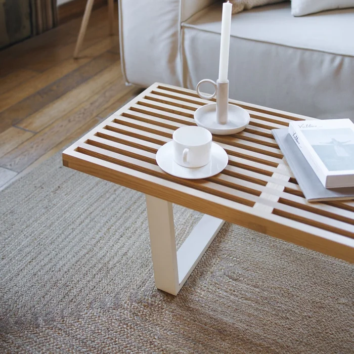 Mesa baja Nelson Bench - White en Blanco - Mesas de living, Uruguay | Samic, vista 2