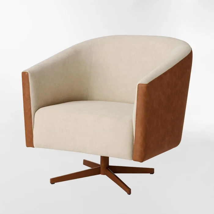 POLTRONA LUKE SWIVEL BEIGE en Beige - Butacas, banquetas y puffs, Uruguay | Viasono, vista 2