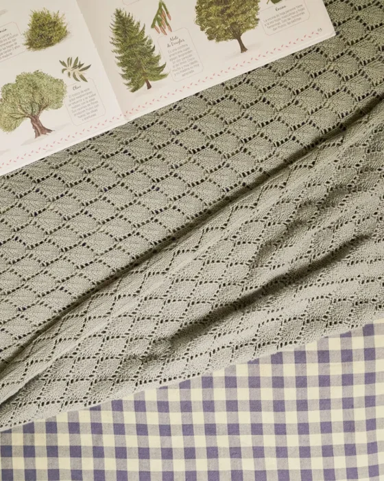 Manta de punto verde Ria, 70 x 100 cm en Verde - Textiles, Uruguay | Kavehome, vista 2