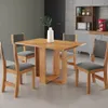 Juego De Comedor 4 Sillas Tapizadas Tapa Rectangular Mdp en MIEL/GRIS - Mesas de comedor, Uruguay | Soy Hogar, vista 4 de 4