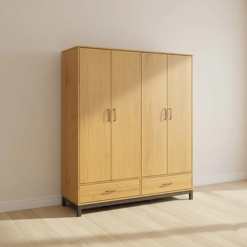 Placard 4 Puertas Madera Natural-beige Capri en Madera natural - Roperos y placares, Uruguay | Divino