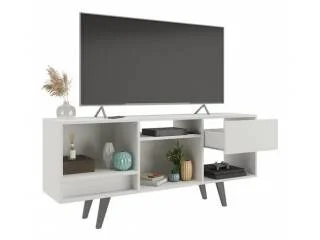 Rack con cajón RK-2111 Nogal en Marrón - Muebles para TV, Uruguay | Quesal, vista 7
