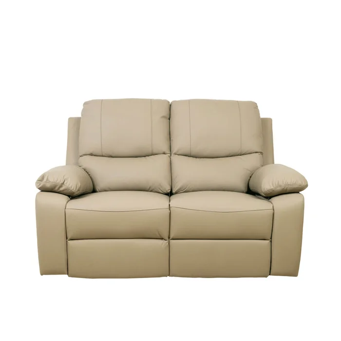 Recliner Manual 2 Cuerpos Cuero-y-simil-cuero Marron Lina Taupe en Beige - Sillones y sofás, Uruguay | Divino, vista 3