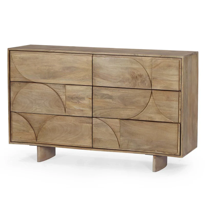 Cómoda 129cm Madera Natural-beige ángeles en Madera natural - Cómodas, Uruguay | Divino, vista 4
