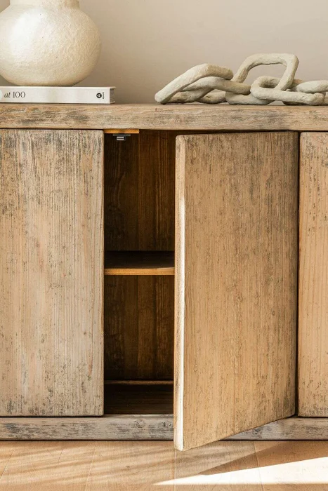 APARADOR BALZAC - PINO MACIZO RECICLADO GRIS - 2.53 MTS en Madera natural - Bibliotecas, Uruguay | La Iberica, vista 11