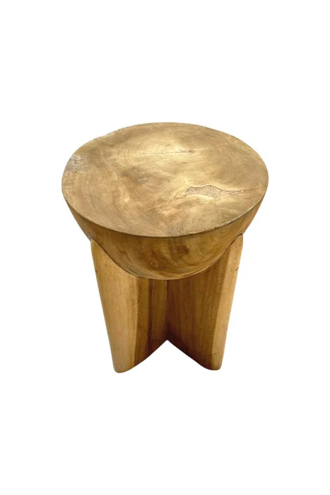 BANCO ZARAH 35DIAMx45CM H en Madera natural - Butacas, banquetas y puffs, Uruguay | Vinibel, vista 2