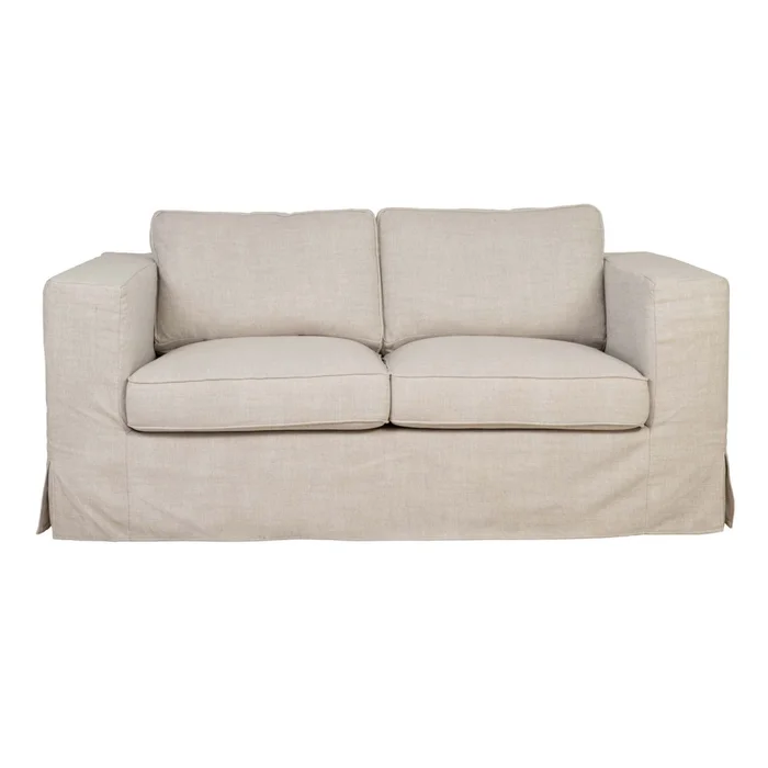 Sofá Con Funda Desmonttable 2 Cuerpos Tela-y-madera Natural-beige Charlie Natural en Madera natural - Sillones y sofás, Uruguay | Divino, vista 2