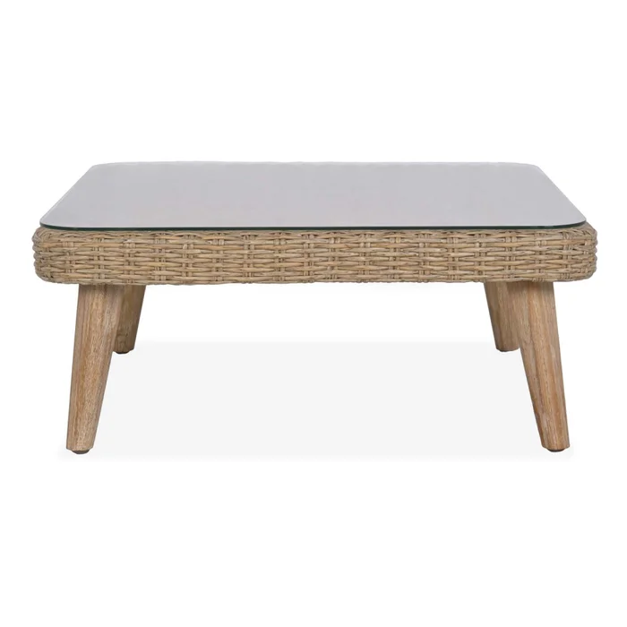 Set Esquinero Exterior Rattan-y-madera Natural-beige Toulouse en Madera natural - Muebles para el exterior, Uruguay | Divino, vista 5