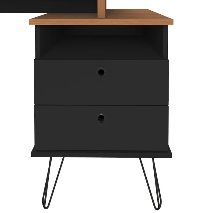 Escritorio Mdf-y-metal Negro Plus en NEGRO NATURAL - Escritorios y sillas de escritorio, Uruguay | Divino, vista 3