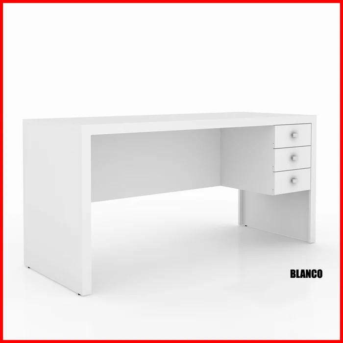 Escritorio con cajones – ME 4113 en Blanco - Escritorios y sillas de escritorio, Uruguay | Punto Unión