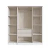 Ropero 4 Puertas 2 Cajones Varios Estantes Y Espejos 100%Mdp Blanco - Roperos y placares, Uruguay | Muebles Express, vista 2 de 4