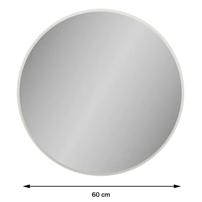 Espejo Redondo Elisa 60cm Base 100% MDF Bordes Blancos en Blanco - Espejos, Uruguay | Balton, vista 5