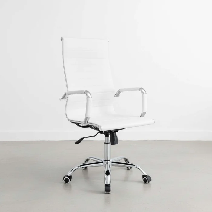 Asiento De Oficina Pu Blanco D-101/hy-529 en Blanco - Escritorios y sillas de escritorio, Uruguay | Divino