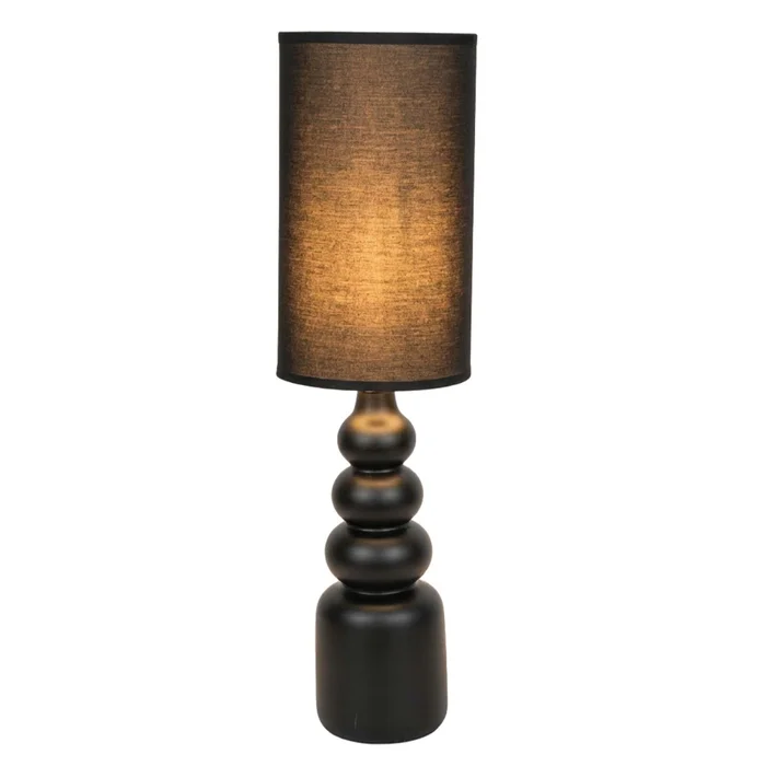 Lampara De Mesa Ceramica Negro Lt95180 en Negro - Lámparas de mesa, Uruguay | Divino, vista 2