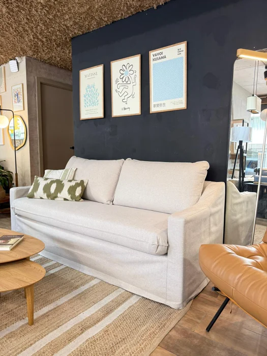 Sofá Manchester con Funda Desmontable 3 Cuerpos (205cm) – Beige en Beige - Sillones y sofás, Uruguay | Berna home, vista 2