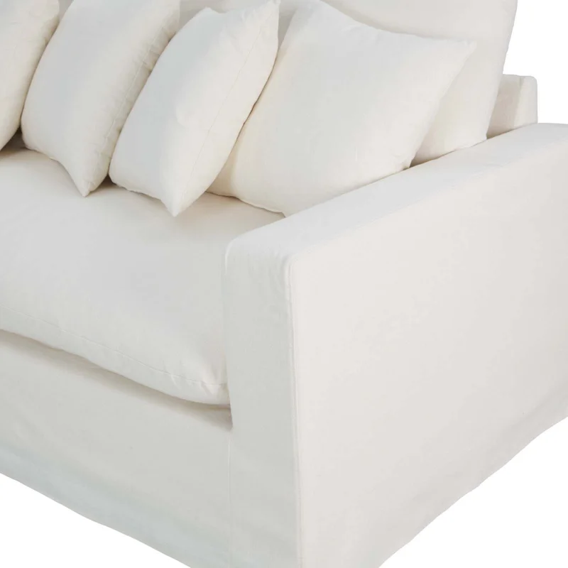 Sofá 4 Cuerpos Tela Natural-beige Marbella Crudo en Blanco - Sillones y sofás, Uruguay | Divino, vista 4