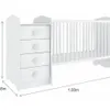 Cuna con cómoda 4C Blanco - Cómodas, Uruguay | Que Sal Muebleria, vista 3 de 4