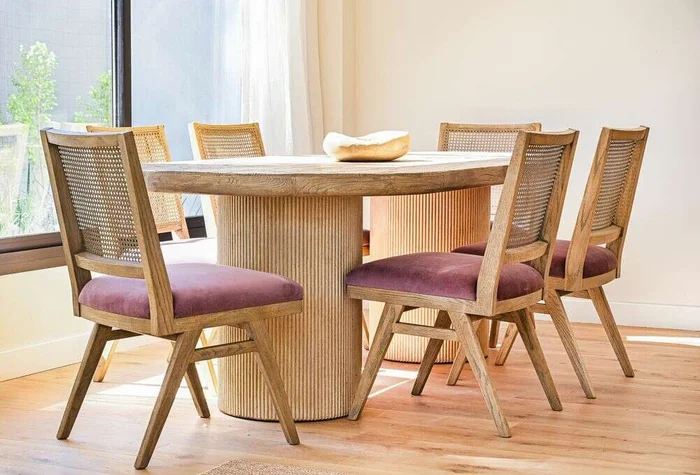 SILLA MODERNA CON ESTERILLA - TERCIOPELO UVA en Violeta - Sillas, Uruguay | La Iberica, vista 7