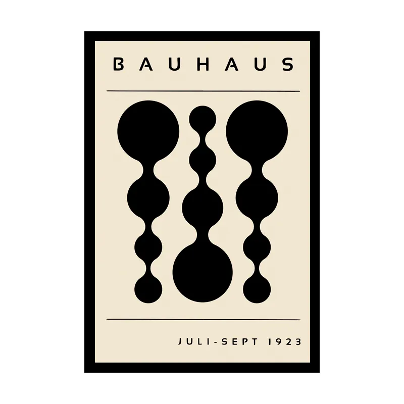 Cuadro Bauhaus Marco Negro 40x60cm en Negro - Decoración de pared, Uruguay | Alta Gracia Deco