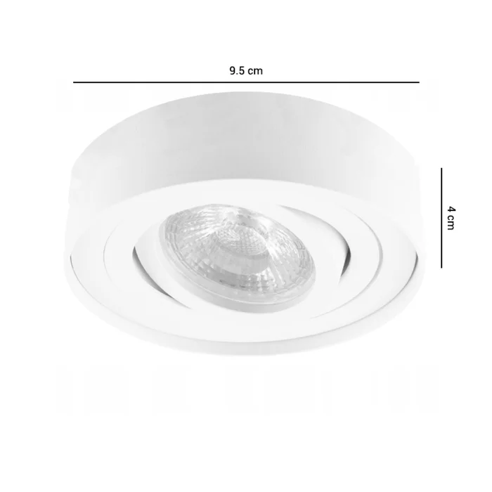 Downlight Redondo Semiembutido Austin Blanco en Negro - Lámparas colgantes, Uruguay | Serlux, vista 5