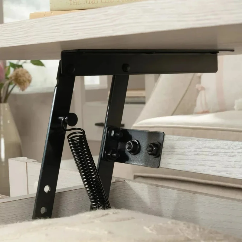Mesa Ratona Articulada - Sauder - Linea Summit Station - Blanco en Blanco - Mesas de living, Uruguay | Ecowood, vista 3