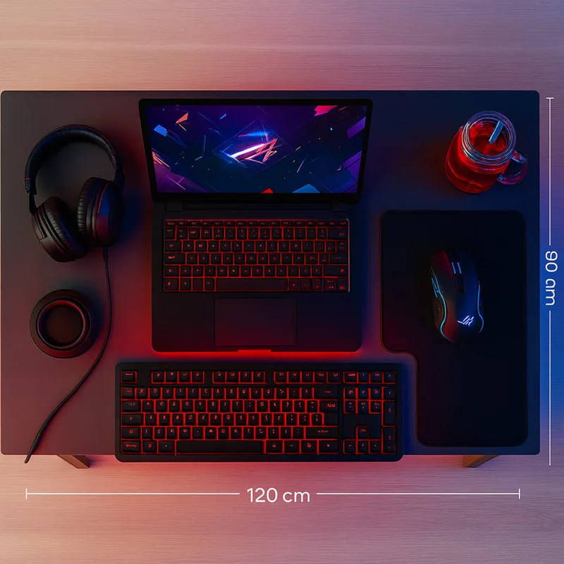 Escritorio Mesa Gamer en madera combinada con MDP en Negro - Escritorios y sillas de escritorio, Uruguay | Mulata, vista 3