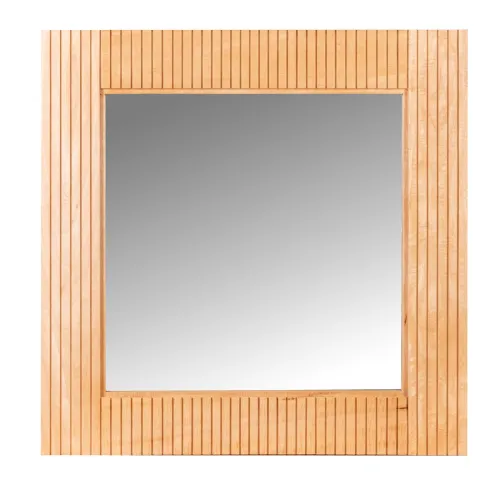Espejo Varillado 80x80cm Madera Natural-beige Natural en Madera natural - Espejos, Uruguay | Divino