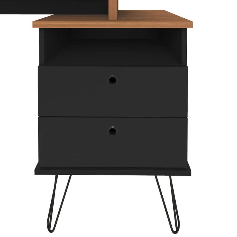 Escritorio Mdf-y-metal Negro Plus en NEGRO NATURAL - Escritorios y sillas de escritorio, Uruguay | Divino, vista 3