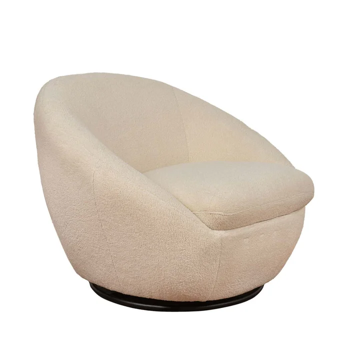 Butaca Giratoria 1 Cuerpo Tela Blanco Ora Offwhite en Blanco - Sillones y sofás, Uruguay | Divino, vista 2