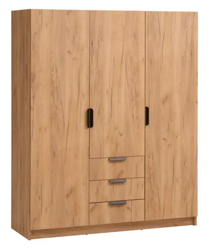 Armario JENSLEV 145x176 color roble en Madera natural - Roperos y placares, Uruguay | JYSK